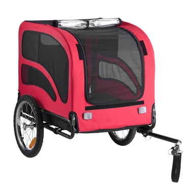KFFKFF Remorque pour Vélo pour Chien, Supporte jusqu'à 100 Lb, Chariot Porte-Bicyclette pour Petits et Grands Chiens, Cadre Pliable Facile avec Roue à Dégagement Rapide, Attelage Universel pour Bicyclette