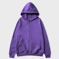 thumbnail image 3 of Zip Up Hoodies for Men Long Sleeve Sweatshirt Loose Fit Solid Color Fall Sweatshirts, 3 of 6