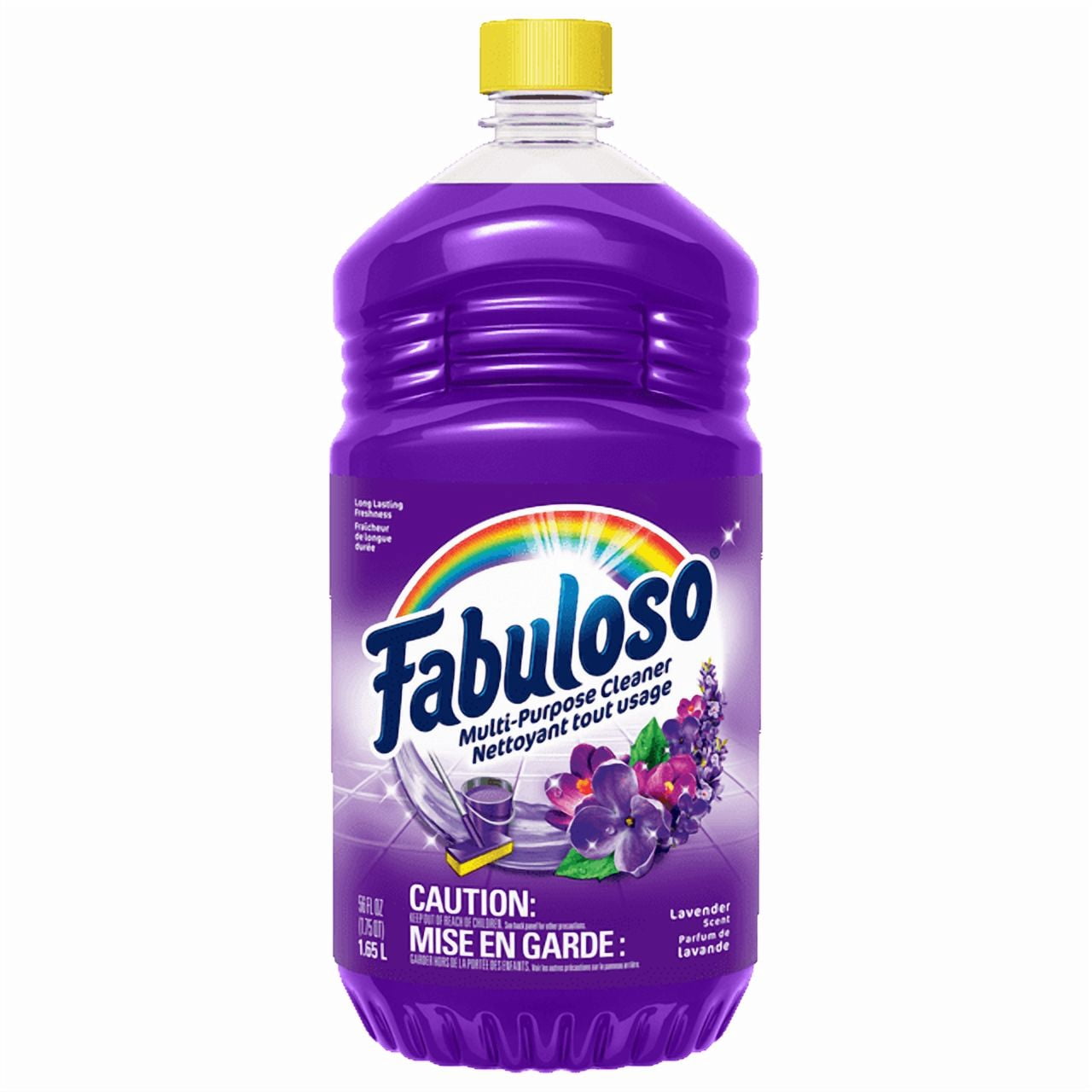 Fabuloso Nettoyant Multi-Usage Original, Nettoyage Puissant, Fraîcheur Durable, Nettoyant de Sol Sans Rinçage, Parfum Lavande, 1,65 L