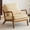 Beige, variant on Ktaxon Accent Chair Corduroy Upholstered Armchair, Reading Club Chair with Pillow and Solid Wood Frame for Living Room Bedroom Furniture Olive Green