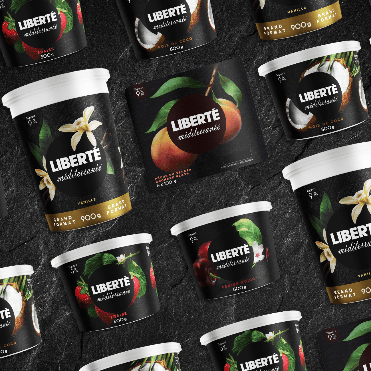Liberté Méditerranée 9% Yogurt, Blackberry, 500g