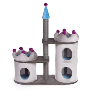 Prevue Pet Kitty Power Paw's Plush King's Court Arbre de chat multi-niveaux avec condos