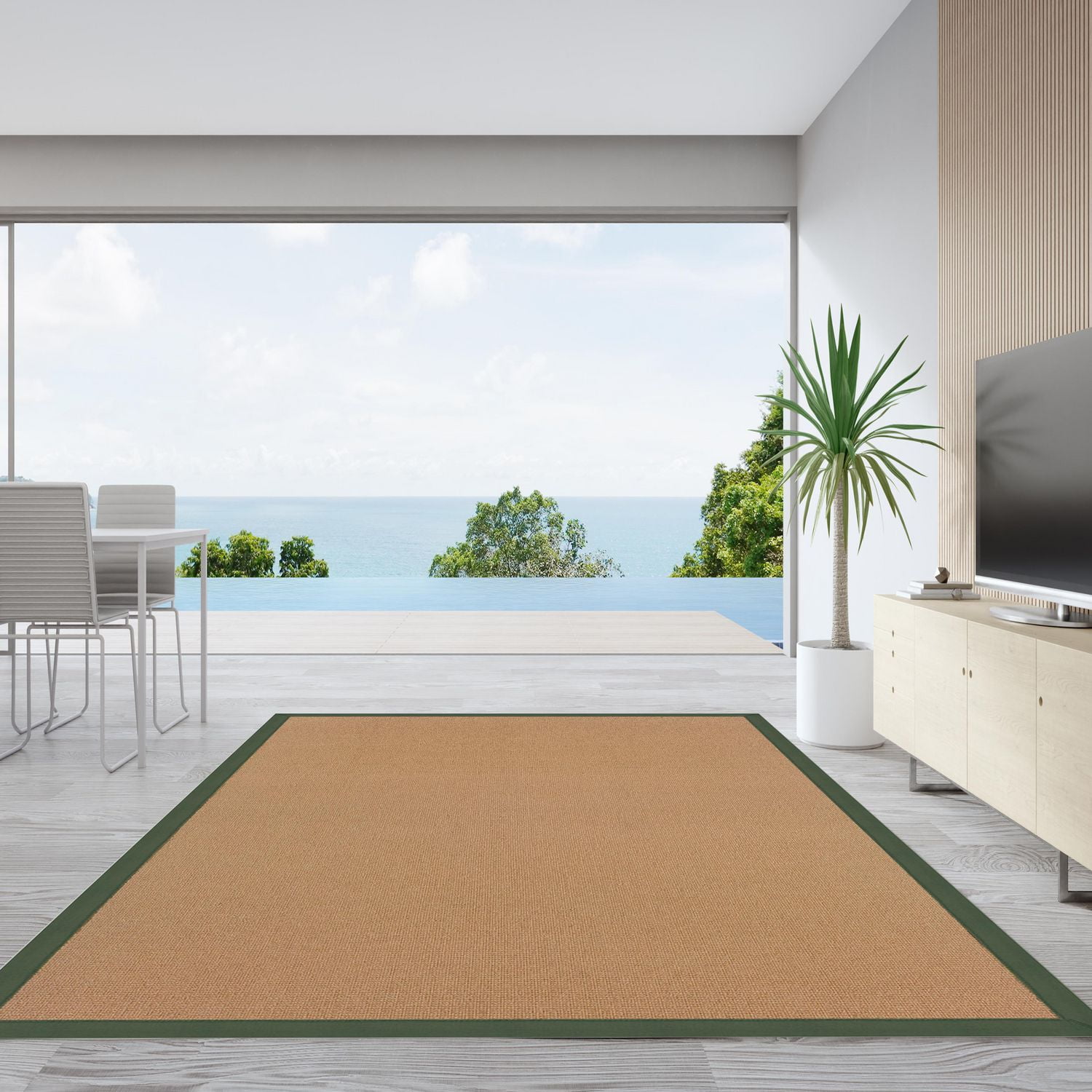 Tapis Athena liège et vert 9 pi 10 po x 13