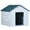 bleu, variante sur PawHut Niche pour Chien en Plastique de 26 Pouces pour l'Extérieur, Chenil Imperméable pour Chien, Gris