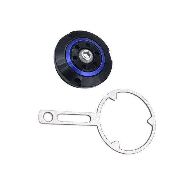 Thinsony 2pcs Métal R1200RT R1200GS ADV Aventure 05-13 Bouchon de Moteur Couvercle Construction Durable Bleu