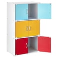 thumbnail image 3 of Hodedah Armoire de Rangement Polyvalente pour la Maison/le Bureau à 6 Portes Fermées, Rainbow, 3 of 7