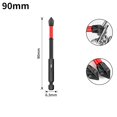 thumbnail image 1 of 1 Pcs 90mm Non-slip PH2 Magnetic Batch Head Cross Screwdriver Impact Drill Bit, 1 of 7