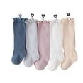 thumbnail image 2 of Kmbangi Baby Long Socks Monochrome Wooden Ear Side Hole Style Warm Stockings, 2 of 4