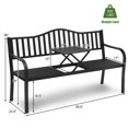 thumbnail image 2 of Gymax Banc de Parc, Cour et Jardin, Causeuse, Mobilier d'Extérieur avec Table Centrale Pliable, 2 of 8