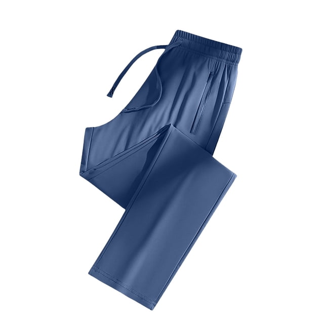 Summer Pants Women Sports Quick Dry Solid Drawstring Daily Straight Wide Leg Pant Clearance Slacks For Women Navy XL