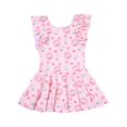 thumbnail image 2 of Kids Girls Rash Guard Swimsuit Cute Print Sun Protection Long Sleeve Toddler Bathing Suit L Girls Clothing, 2 of 8