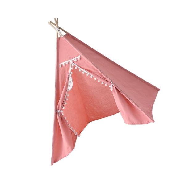 Tente Tipi Enfant Rose – Cabane De Jeu Avec Lumières Décoratives, Spacieuse 120x105x128 Cm – Dès 3 Ans