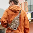 thumbnail image 4 of FHBVT Sac Bandoulière Camouflage Style Militaire Sac de Poitrine Sac Bandoulière Sac d'Épaule Port Multi-Positions 4 Compartiments Rangement Spacieux Organisé Sangle Ajustable pour Hommes Femmes Randonnée Voyage Cyclisme Course Quotidienne, 4 of 6
