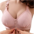 thumbnail image 1 of Pisexur Women Bra Full Coverage Bra Comfort Wide Adjustable Straps Cotton Bralettes for Women Non-Padded and Wirefree Plus Size Minimizer Bra Smooth Lift Front Closure Everyday Bra, 1 of 3