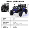 thumbnail image 3 of Costway 12V 2-Seater Kids Ride On UTV RC Electric Vehicle Suspension with Lights & Music, 3 of 10
