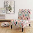 thumbnail image 2 of Designart "Scandinavian Geometry In Pastels IV" Pink Geometric Upholstered Accent Chair - Modern Arm Chair For Bedroom, 2 of 7