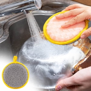 Dvkptbk Sponges Kitchen Double Sided Cleaning Sponge Household Kitchen Brush Pot Dishwashing Cloth Thickened Stain and Oil Cleaning Cloth Cleaning Supplies