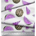 thumbnail image 2 of Soimoi Modal Satin Fabric Watermelon Fruits Print Fabric by Yard 42 Inch Wide, 2 of 3