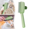 thumbnail image 1 of Upgraded Pet Hair Removal Comb Flea Lice For Cats Dogs Stainless Steel Teeth Grooming Brush With Easy Release Button, 1 of 3