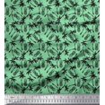 thumbnail image 1 of Soimoi Japan Crepe Satin Fabric Palm Tree & Pine Fruits Printed Fabric 1 Yard 42 Inch Wide, 1 of 3