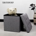 thumbnail image 2 of Storage Ottoman Toy Chest Folding Footrest Stool Seat .&#X.&#X.Linen Grey ( ), 2 of 7