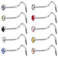 thumbnail image 2 of 10 Vis Courbées pour Nez et Corps de Bijou - Multicolore 2,0 mm, 2 of 5