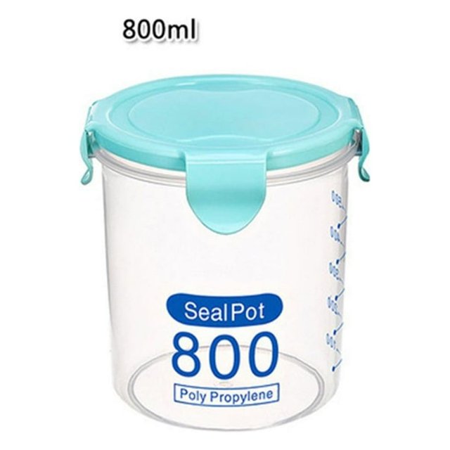 LEEYNEER Clearance! Glass Storage Containers With Lids Kitchen Storage Box Sealing Food Preservation Plastic Fresh Pot Container Pink