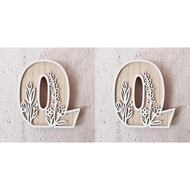 5 Inch Wooden Letters for Wall Decoration – for 's Room Craft Projects Name Signs Weddings and Home ,2 Pack
