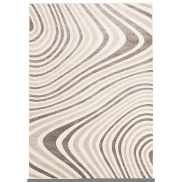 Tapis ECARPET Moderne pour Salle à Manger, Salon, Chambre Zuma Ivoire