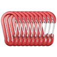 thumbnail image 1 of yeacher Red Aluminum Alloy S-Type Spring Clips, 50x26mm, 5.4g, Pack of 10, 1 of 5