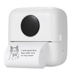 Portable Mini Pocket Printer Wireless Bluetooth Thermal Printer Photo Annotation Error Memo Thermal Printer Easy to Operate White