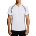 thumbnail image 1 of Short Sleeve T Shirt for Men Basketball Training Running Fitness Top Color Block Polyester, 1 of 8