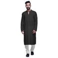 thumbnail image 1 of Atasi mens kurta Cotton Satin ethnic kurta for boys solid wedding Long kurta, 1 of 7