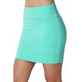 thumbnail image 1 of Jupe Tube Double Couche Taille Haute en Coton Extensible Basique pour Femmes, 1 of 7