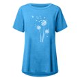 thumbnail image 4 of Pompotops Femmes Mode Casual Impression Chemises Manches Courtes Tee-Tops Tunique Blouse, 4 of 4