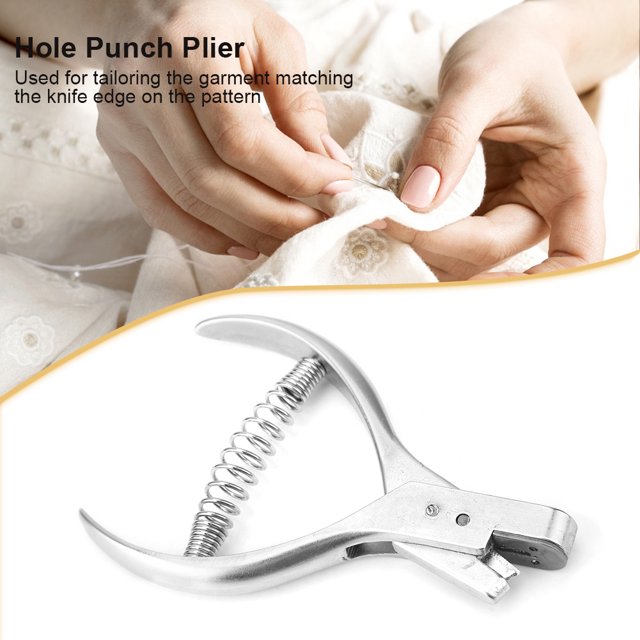 AMONIDA Professional Punch Marker, Hole Punch Plier, Fabric Tools Repair Work Beginner Standard Business Cards Professional Tailor For Garment Making Kraft Paper