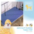 thumbnail image 4 of Adjustable Dog Grooming Table with 2 Safety Slings, Storage Basket, Blue, 4 of 6