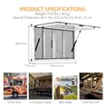 thumbnail image 2 of BeesClover Serving Window With 4 Horizontal Sliding Screen Windows & Awning Door & Drag Hook, Aluminum Alloy Concession Serving Window for Food Trucks Concession Trailers, 2 of 7