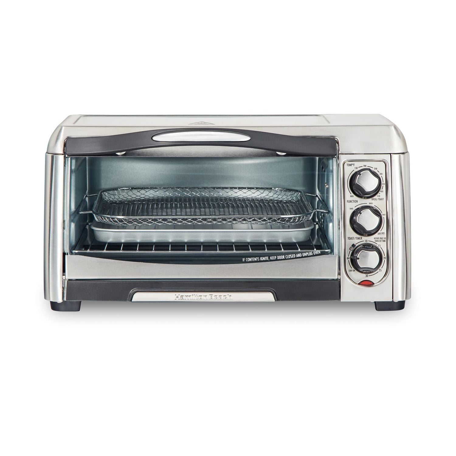 Hamilton Beach Sure-Crisp Air Fryer Toaster Oven, 6-Slice Capacity, Stainless Steel (31323)
