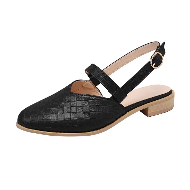 XZNGL Chaussures Plates à Bout Pointu pour Femmes Chaussures Décontractées Tissées Sandales Confortables Unies