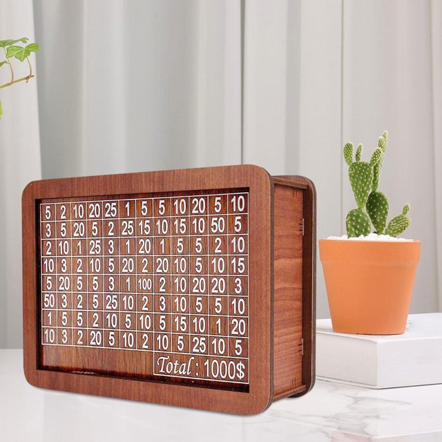 Money Box with Counter Creative Retro Money Saver for Friend Gift Boys Girls 1000 USD