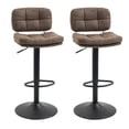 thumbnail image 1 of HOMCOM Tabourets de Bar Ensemble de 2, Tabourets de Comptoir Pivotants Réglables, 1 of 10