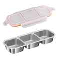 thumbnail image 1 of Hearth & Gear Stainless Steel Snack Containers Reusable Condiment Containers W Lids 3 Compartment Food Meal Prep Containers For Travel Outdoor Camping Small Packs Container 1pc Glass Meal Prep, 1 of 5