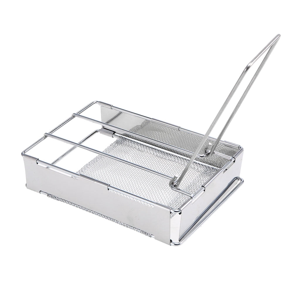 TOMSHOO Foldable Stainless Steel Toaster Plate, Portable Outdoor Camping Bread Toaster Grill
