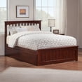 thumbnail image 2 of Mission Queen Platform Bed with Matching Footboard & Storage Drawers in Walnut, 2 of 7