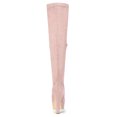 thumbnail image 4 of Unique Bargains Women's Platform Block Heel over Knee Boots, 4 of 7