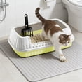 thumbnail image 1 of Tyidzon Semi Enclosed High Bar Cats Litter Box With Splashs Proof Designs For Cats And Cats Shovel Suitable For Home Cats, 1 of 6