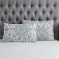 thumbnail image 2 of JML Quilt Set 3 Piece, Embossed Bedspread Bedding Set with 2 Shams, Queen, Light Grey & Blue Floral, 2 of 6