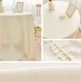 thumbnail image 4 of RYRDWP 60%Cotton,40%Linen Tablecloths With Fringe For Small Tables, 55x55 Inch Linen Sqaure Table Cloth For Wedding, Party, Indoor,Outdoor, Machine Washable, 4 of 8