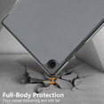 thumbnail image 3 of KOMI Slim case pour Galaxy Tab A9+ A9 Plus (Modèle 2023: Sm-X210/x215/x216) Étui Intelligent en Cuir à Rabat 3 Volets Fonction Support étui Arrière Rigide Gris, 3 of 5